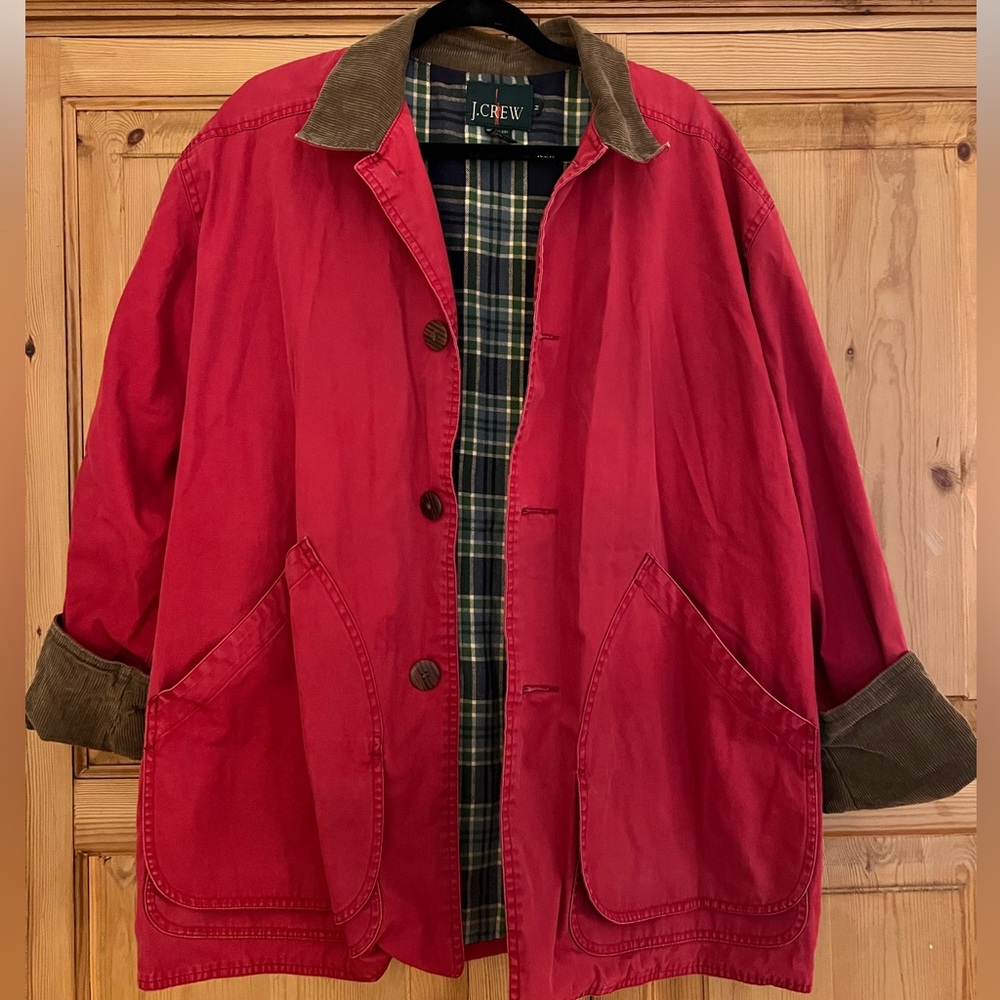 Vintage J Crew Red Chore Coat Medium